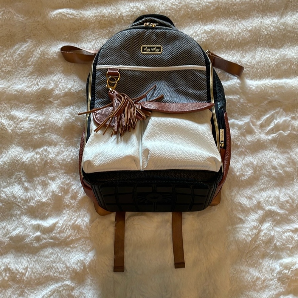Multi-Color Women’s Backpack - White, Black & Brown